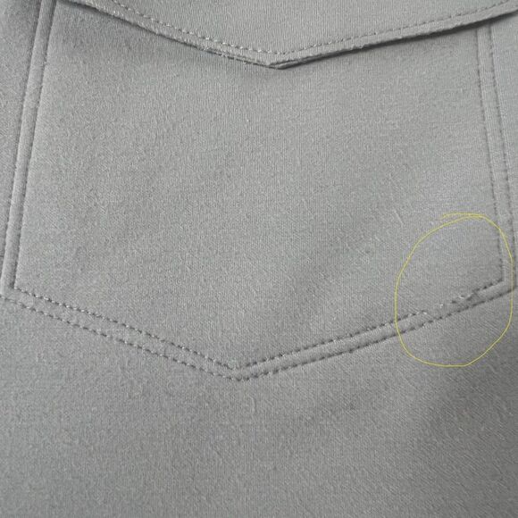 Carolina Belle Greige Oversized Crop Snap Stretch Comfy Blazer Jacket Size M - Picture 9 of 9